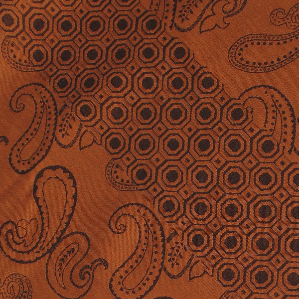 Golden yellow-rust-silk-men's-scarf-Charles-made-in-France