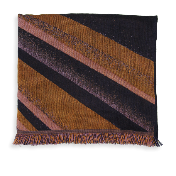 Men's-women's-stole-wool-coton-silk-navy-orange-san-francisco
