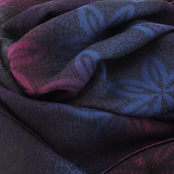 Purple-navy-100% natural-women’s-stole-Boudoir ombre