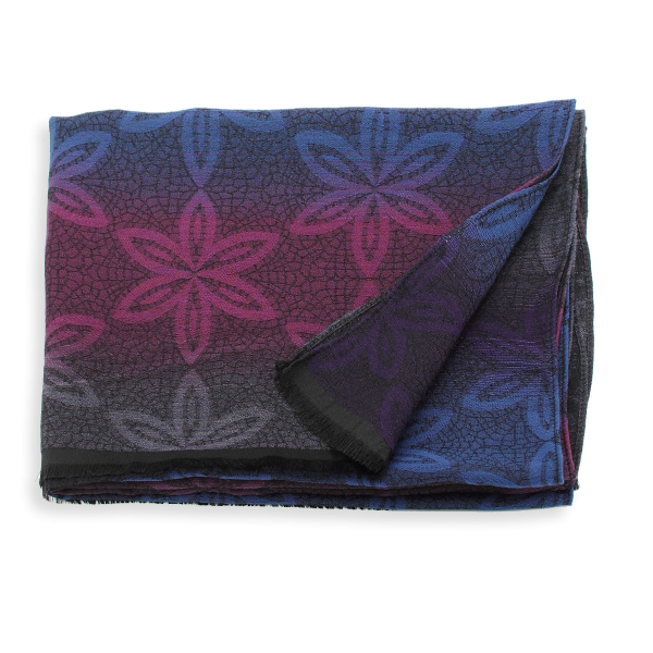Purple-navy-100% natural-women’s-stole-Boudoir ombre
