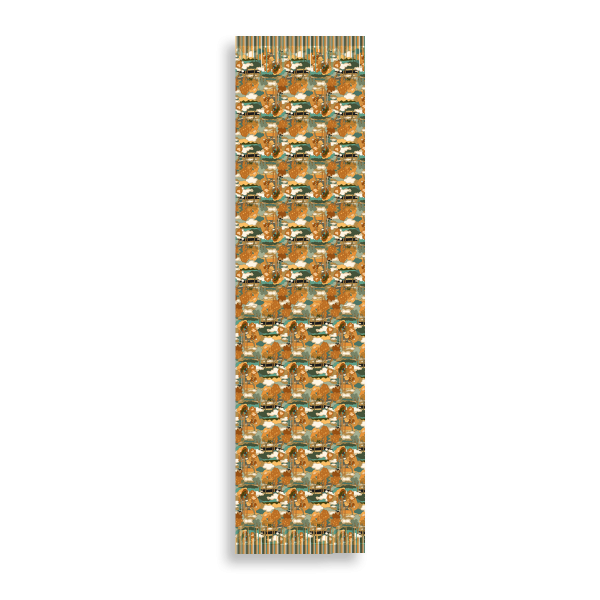 Ochre-khaki--women's-cotton-silk-scarf-Paysage