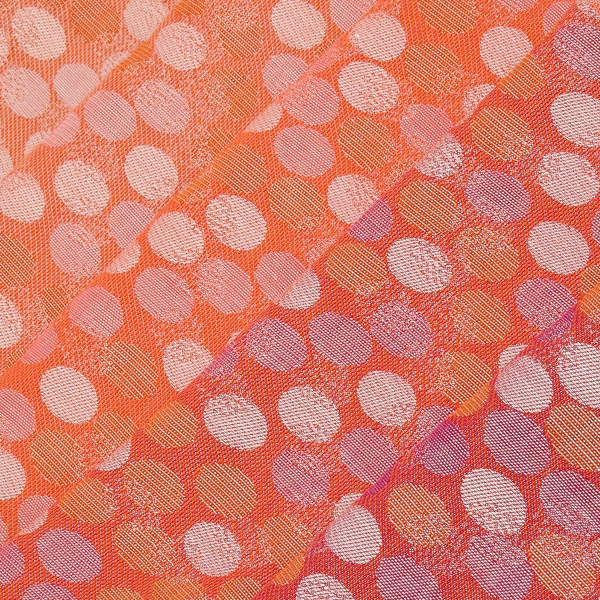 Women's-silk-cotton-orange-coral-stole-goutte d'eau