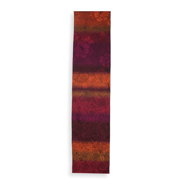 Pink-orange-rayon-Merino wool-women’s-scarf-Style