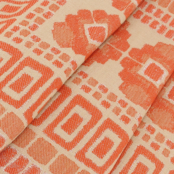 Orange-wool-rayon-women’s-scarf-Rive gauche