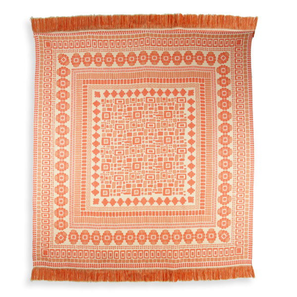 Orange-wool-rayon-women’s-scarf-Rive gauche