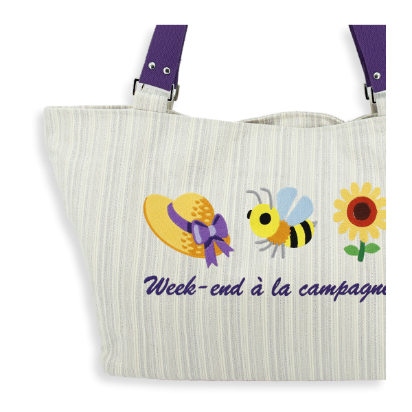 weekend bag purple country