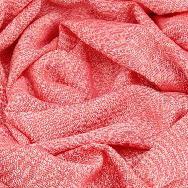 meditation-coral pink-cotton-rayon-linen-women’s-stole