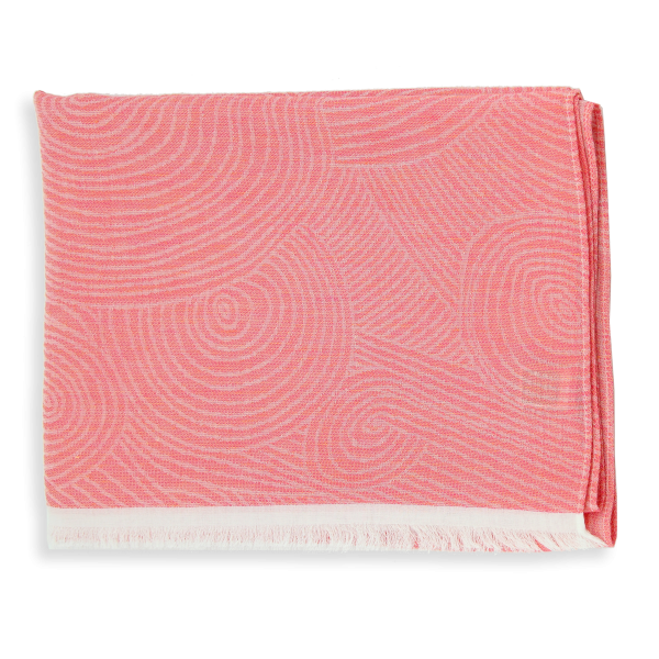meditation-coral pink-cotton-rayon-linen-women’s-stole