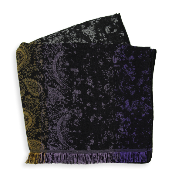 Scarf-women’s-cotton-silk-purple-golden-Mumbai