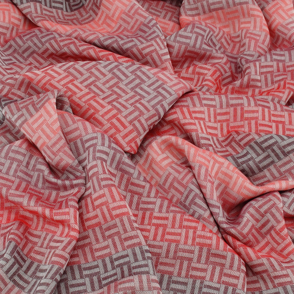 Red-unisex-cotton-stole-Boreal