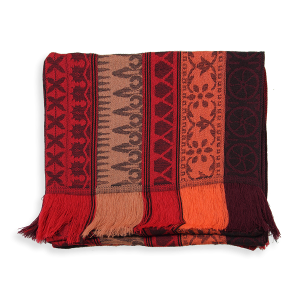 Red-rayon-wool-women’s-scarf-Precieux