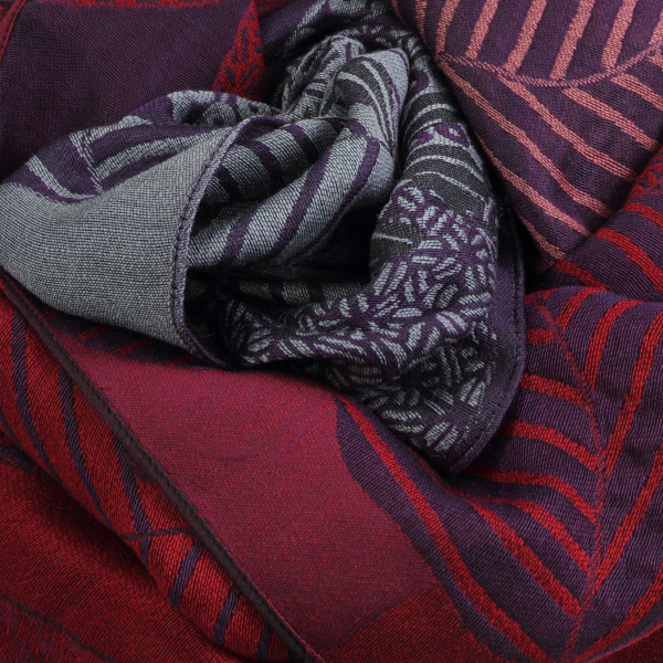 Purple-red-silk-wool-women's-stole-Amour