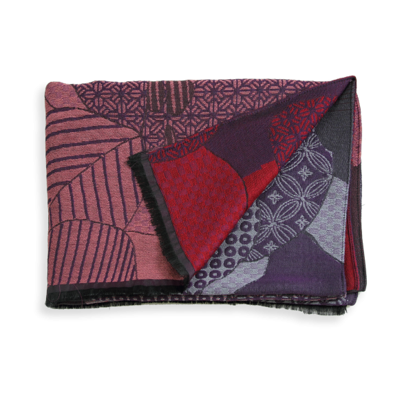 Purple-red-silk-wool-women's-stole-Amour