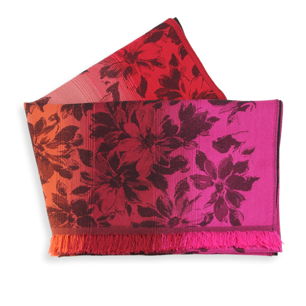 Red-fuchsia-wool-silk-women's-stole-Romantique