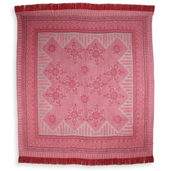 Women's-large stole-wool-red-Sherazade
