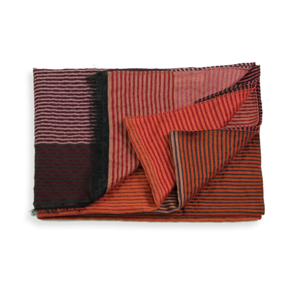 Rust-cotton-silk-wool-women's-stole-Kaleida