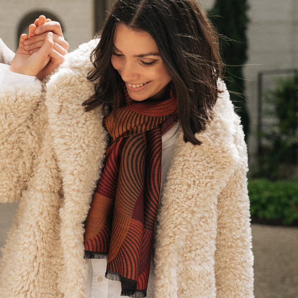 Ochre-100% natural-women's-scarf-Spire