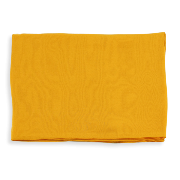 Women's-silk-chiffon-monochrome-airy scarf-golden-yellow