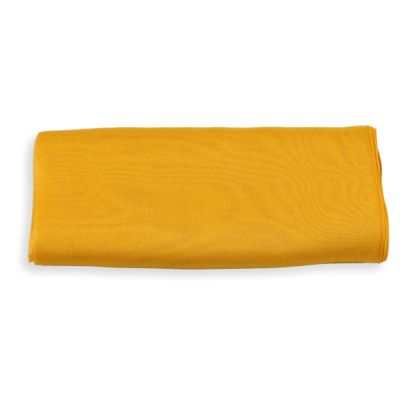 Women's-silk-chiffon-monochrome-airy scarf-golden-yellow