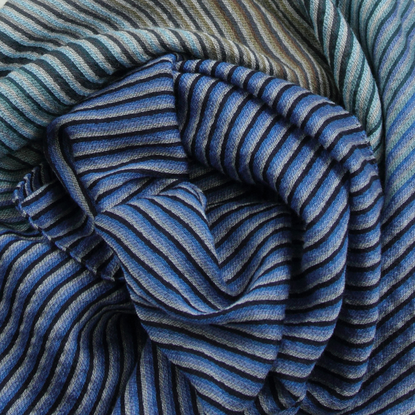 Blue denim-wool-silk-cotton-men’s-stole-Polaris