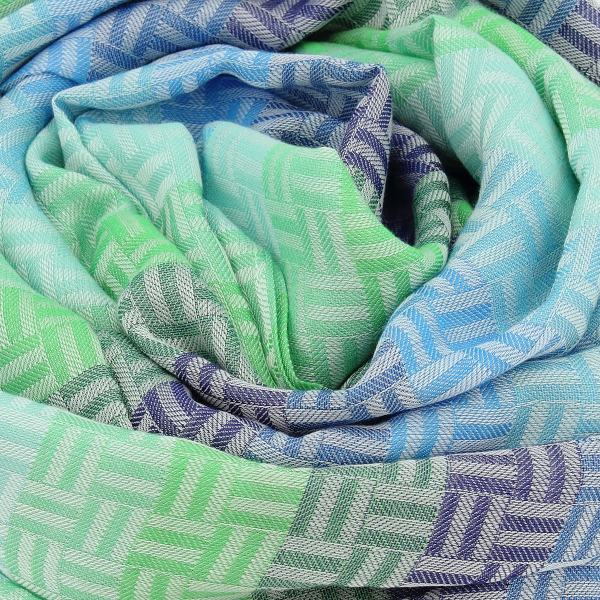 Turquoise-unisex-cotton-stole-Boreal