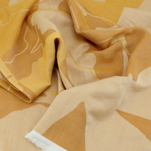Yellow-women's-cotton-stole-Amaryllis