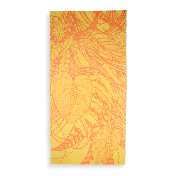 Arum-yellow-orange-rayon-cotton-women’s-over size stole