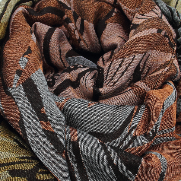 Made-in-France-Ami-golden-rayon-cotton-Merino-wool-scarf