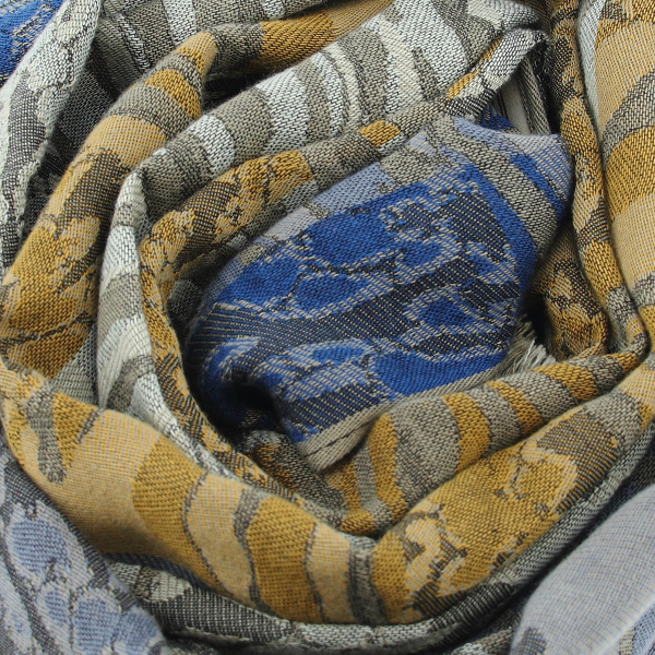 Beige-blue-rayon-cotton-women’s-scarf-Cybele