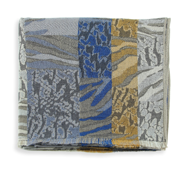 Beige-blue-rayon-cotton-women’s-scarf-Cybele
