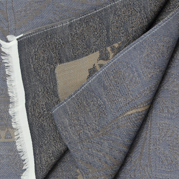 Stole-bio-cotton-certified-navy-beige-Egypte