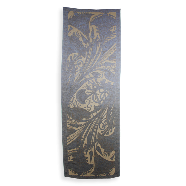 Stole-bio-cotton-certified-navy-beige-Egypte