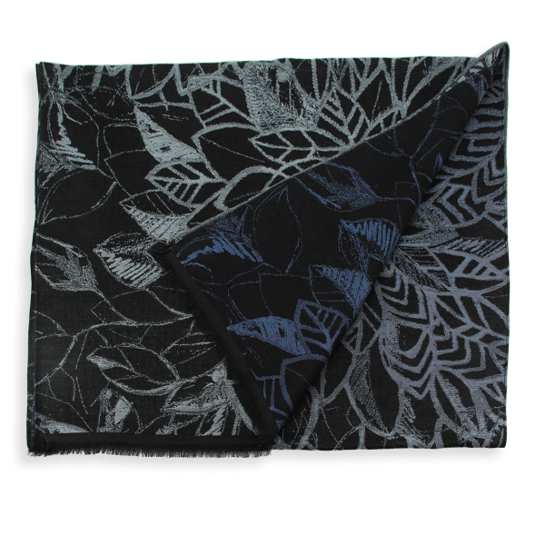 Black-blue-cotton-women's-scarf-Roseland