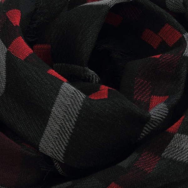 Black-red-rayon-cotton-men’s-scarf-Titane