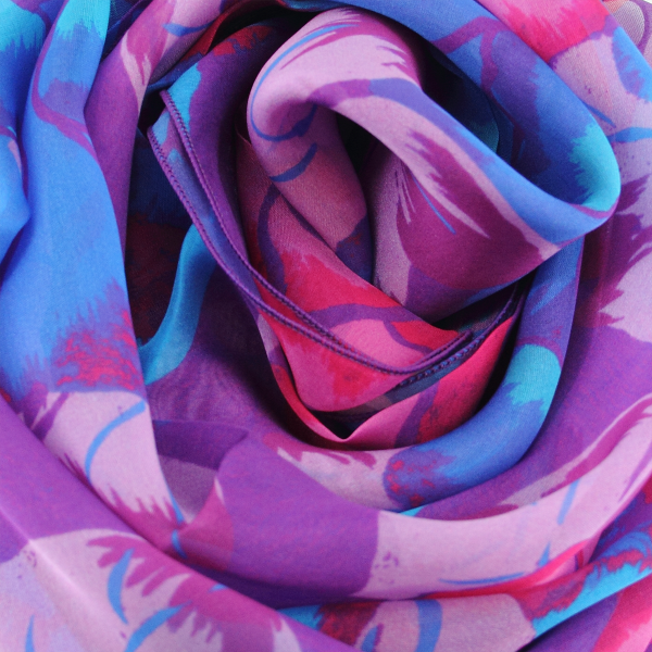 Blue-violet-printed-silk-peony-flower-women’s-scarf