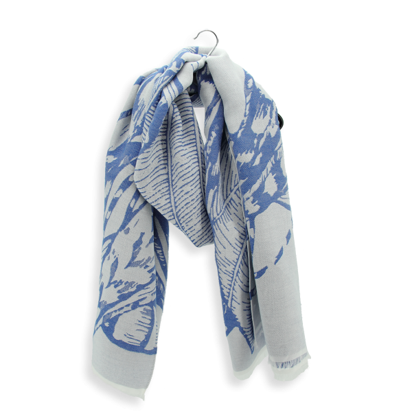 Arum-blue-white-rayon-cotton-women’s-stole