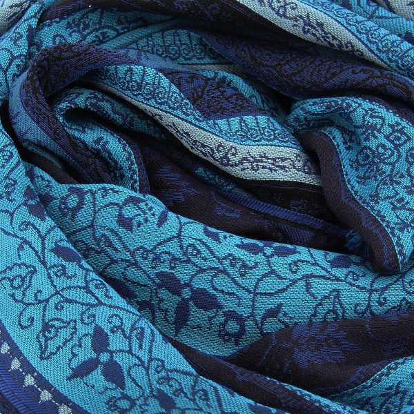 Romain-blue-wool-silk-cotton-men’s-scarf