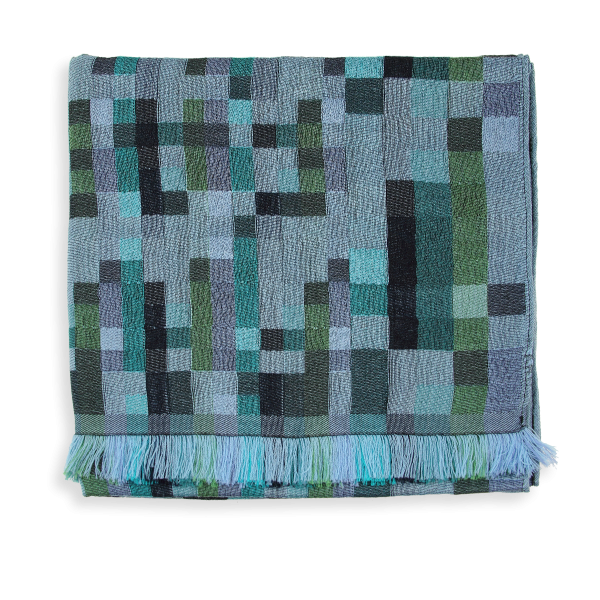 Blue sky-men’s-wool-cotton-silk-scarf-Recital