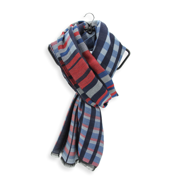Parade-blue-rayon-cotton-wool-scarf