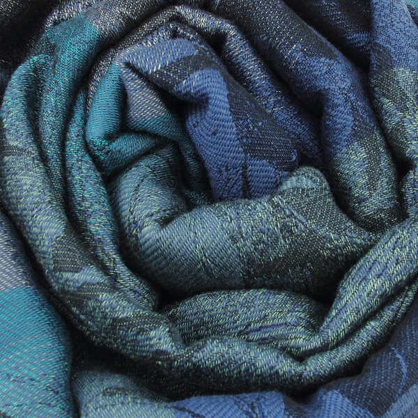 Scarf-women’s-wool-cotton-silk-blue-turquoise-Vienne