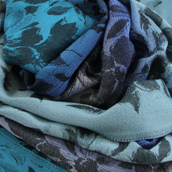 Blue-wool-silk-women's-stole-Romantique