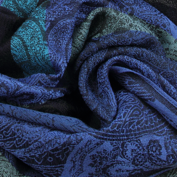 Blue-silk-wool-women's-scarf-Victoria
