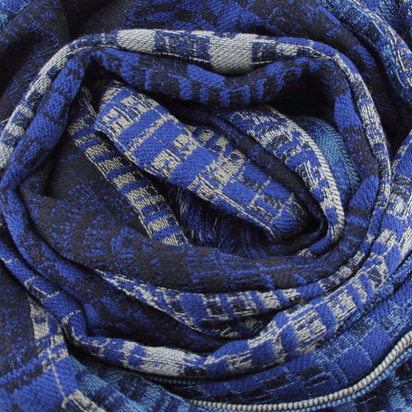 Blue-rayon-Merino wool-men’s-french-scarf-Janeiro