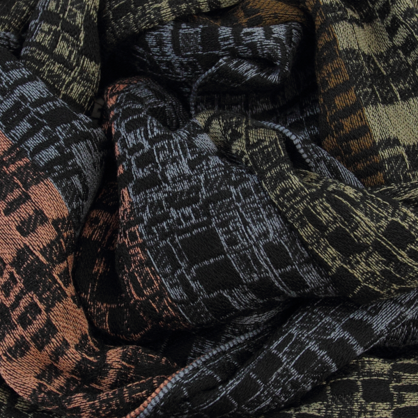 Leather brown-rayon-Merino wool-men’s-scarf-Janeiro
