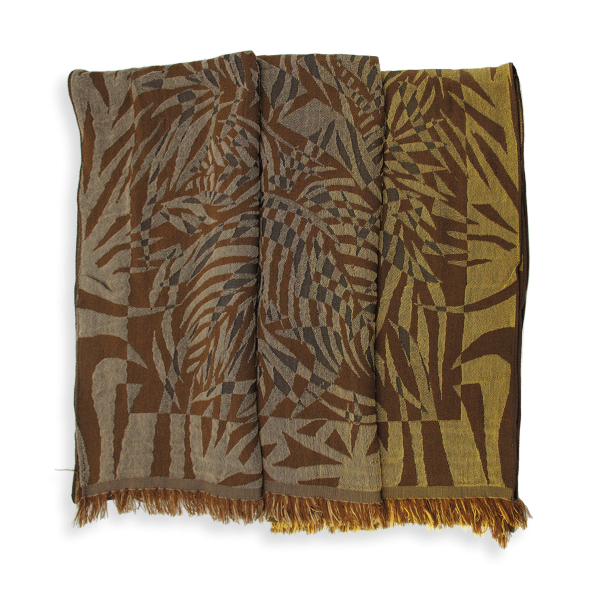 Fascine-brown-yellow-cotton-silk-wool-women’s-stole