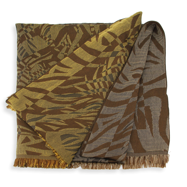 Fascine-brown-yellow-cotton-silk-wool-women’s-stole