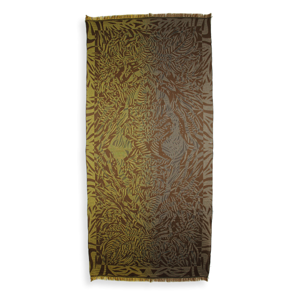Fascine-brown-yellow-cotton-silk-wool-women’s-stole