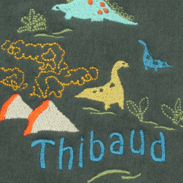 Scarf-child-crocheted-dinosaur-cotton-organic-khaki