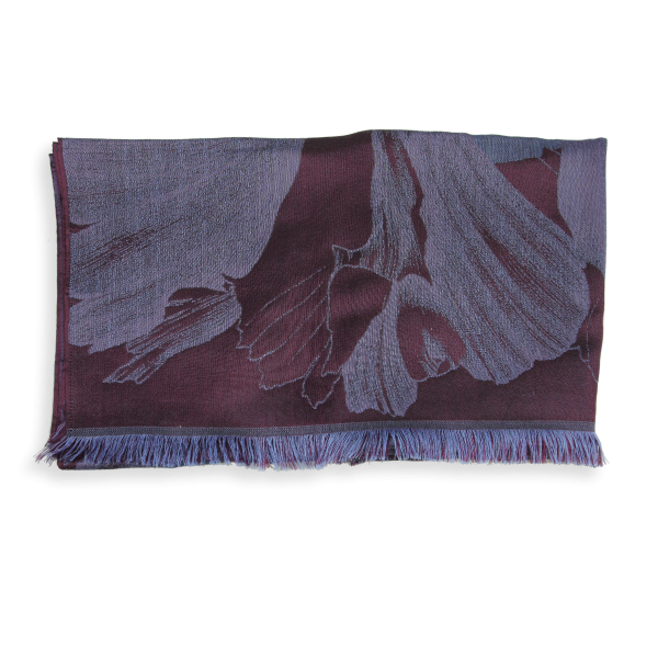 Women's-silk-cashmere-burgundy-blue-jeans-scarf-Serenade