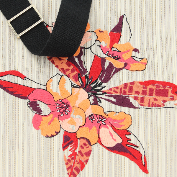 embroidered tote bag artifice gold